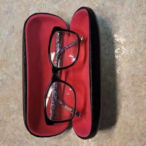 Super cute Hard Candy prescription bifocal glasses with case.